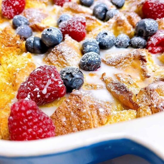 Brioche Eggnog French Toast Bake - Recipe photo by Powell Family Cooking