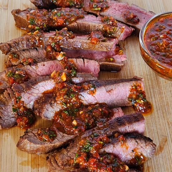 Cast Iron Flank Steak - Recipe photo by Megans meals
