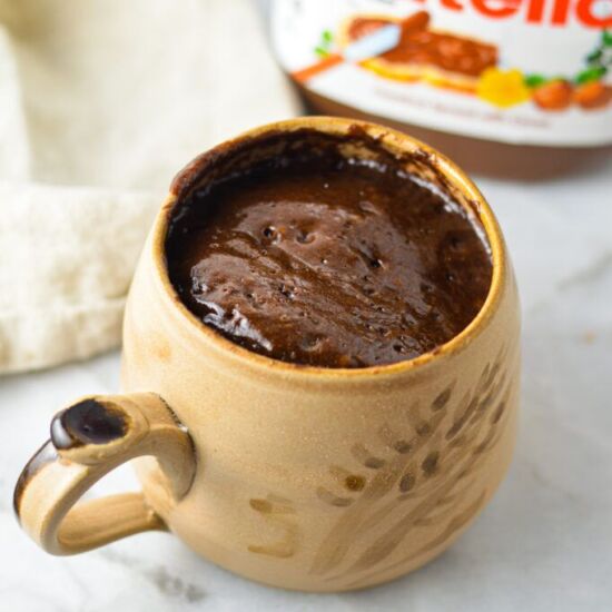 Nutella Mug Cake - Recipe photo by atasteofmadness