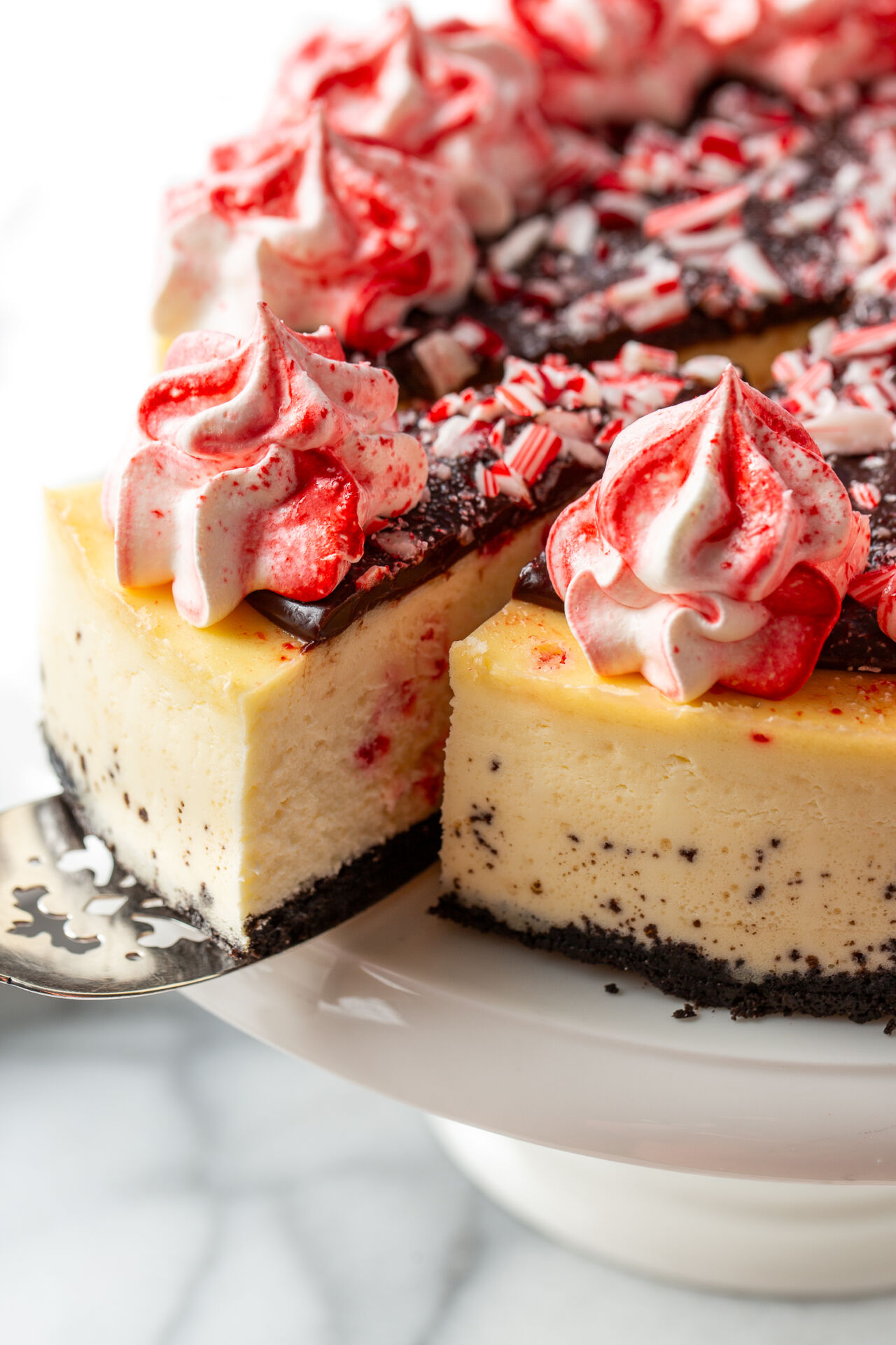 Peppermint Cheesecake - Recipe photo by Savingroomfordessert