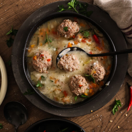 Pork Meatball Soup with Vegetables - Recipe photo by Apinchofzest