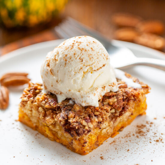 Pumpkin Dump Cake - Recipe photo by Savingroomfordessert