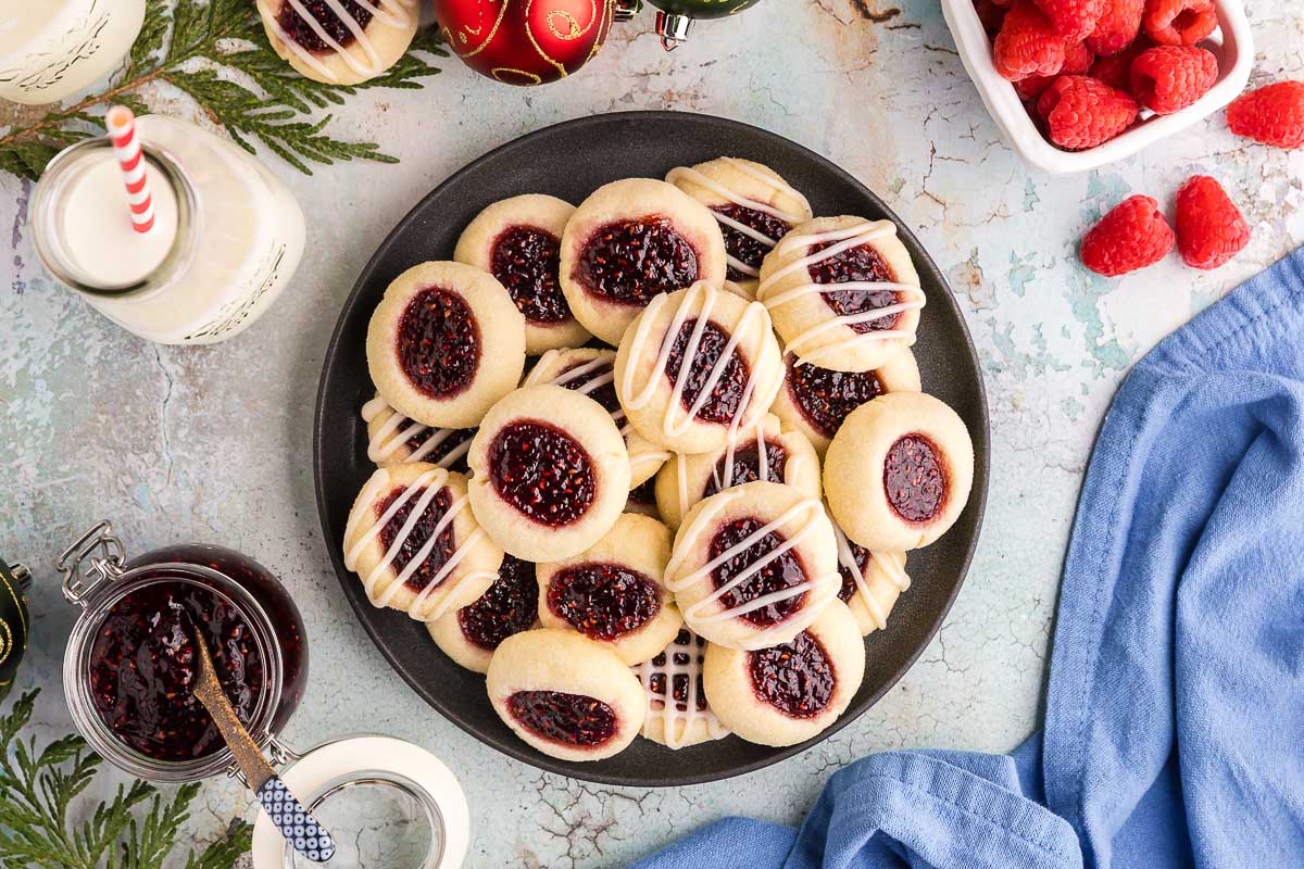 Raspberry Thumbprint Cookies - Recipe photo by TheRecipeNest