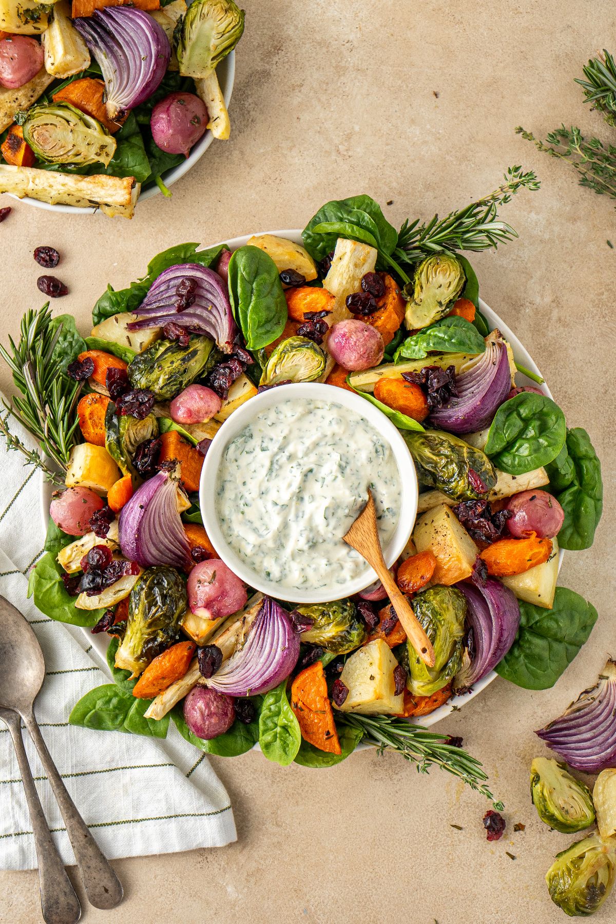 Roasted Vegetable Wreath Salad - Recipe photo by itsnotcomplicatedrecipes
