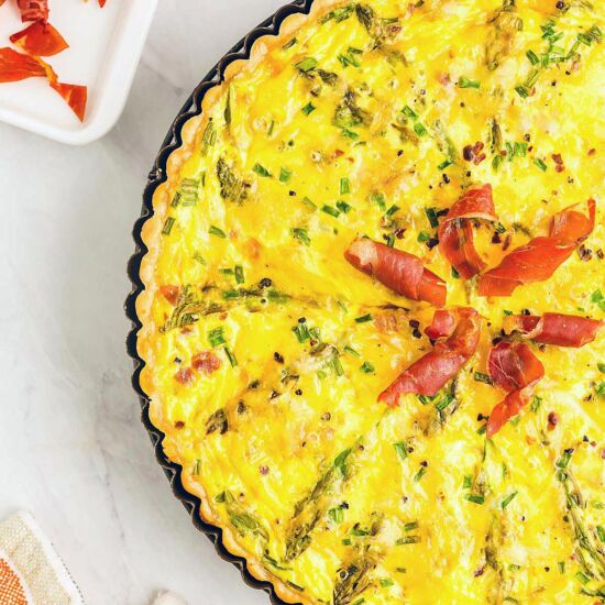 Asparagus Quiche with Prosciutto - Recipe photo by maryobrien