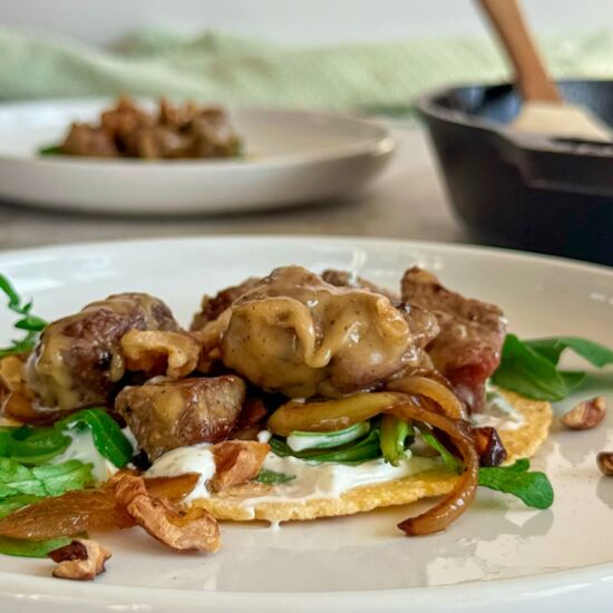 Creamy Brie & Steak Tacos - Recipe photo by Hip Hip Gourmet