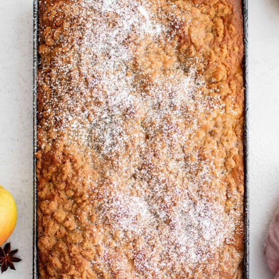 Chai Spiced Pear Breakfast Cake - Recipe photo by TheSaltyMarshmallow