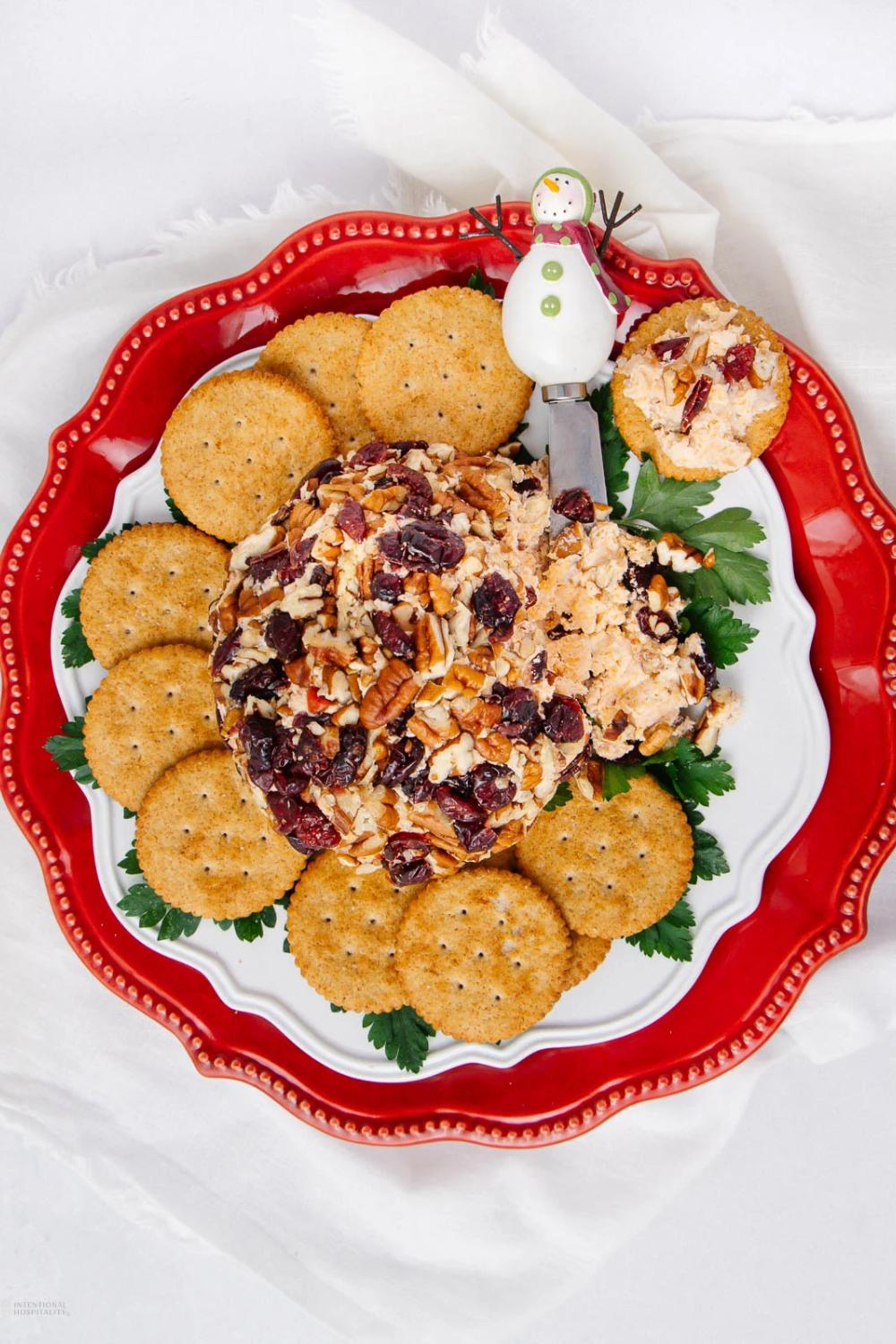 Cranberry & Pecan Cheese Ball - Recipe photo by Intentional Hospitality