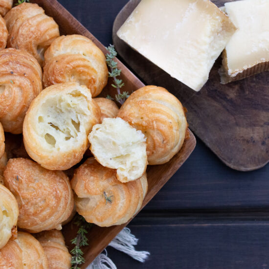 Gougeres French Cheese Puffs - Recipe photo by Little Nomads Recipes