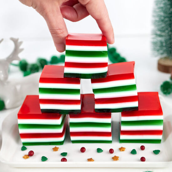 Layered Christmas Jello - Recipe photo by jellojoy