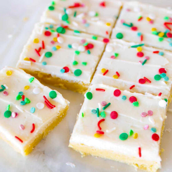 Christmas Sugar Cookie Bars - Recipe photo by I Heart Naptime