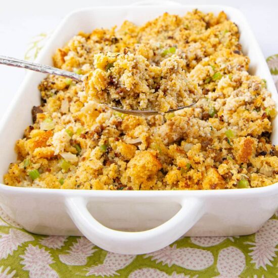 Cornbread Dressing with Sausage - Recipe photo by Intentional Hospitality