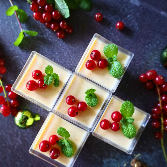 Egg Nog Panna Cotta - Recipe photo by Keep Up Cooking