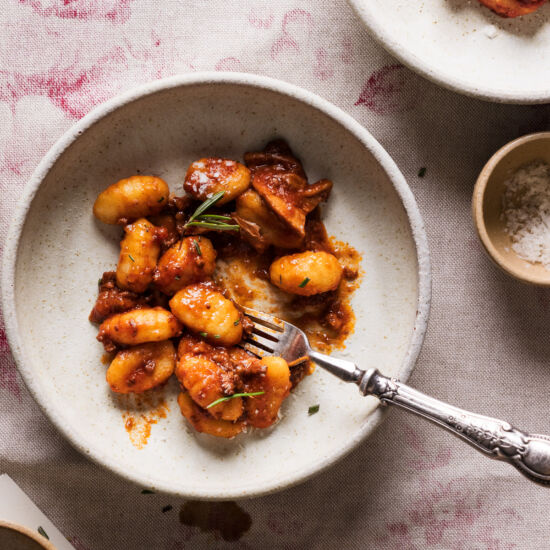 Ragu Gnocchi with Beef and Mushroom - Recipe photo by Fedetheclumsychef