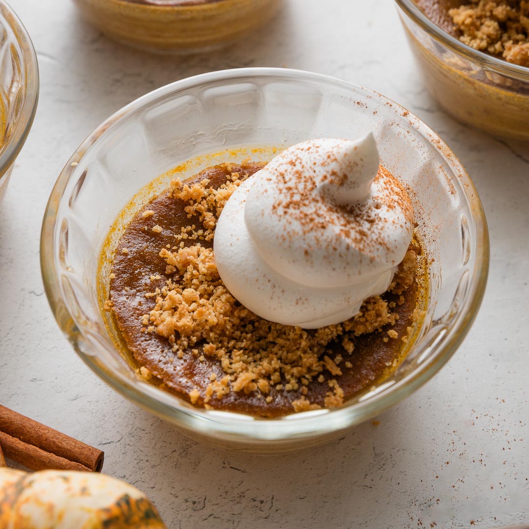 Mini Pumpkin Custards - Recipe photo by nourishandfete