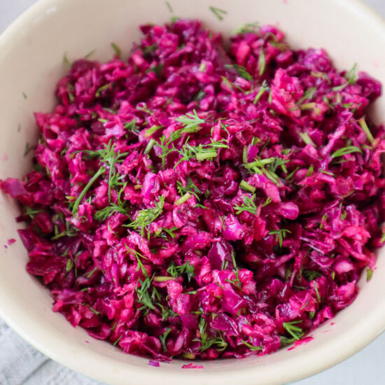 Easy Red Cabbage Salad with Dill - Recipe photo by TheLavenderApron