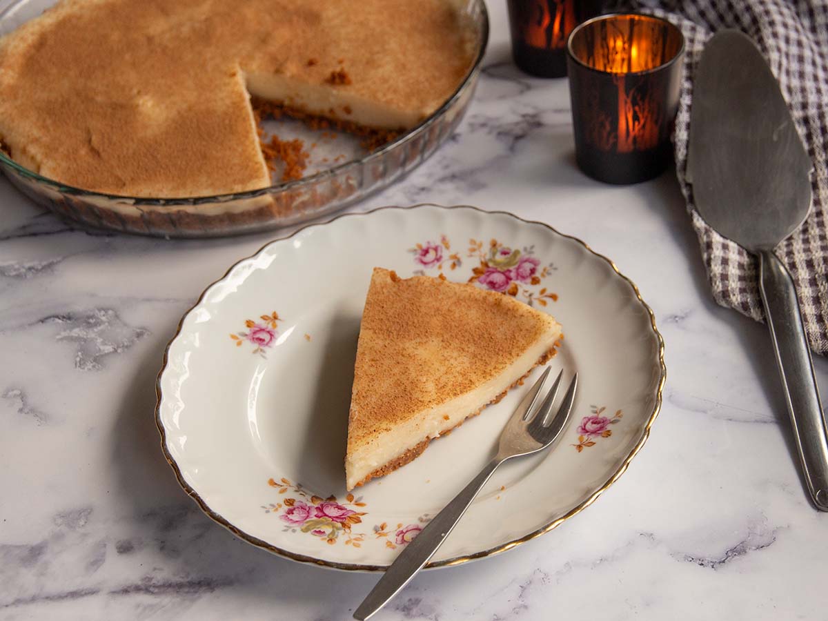 South African No Bake Milktart - Recipe photo by thetastychilli