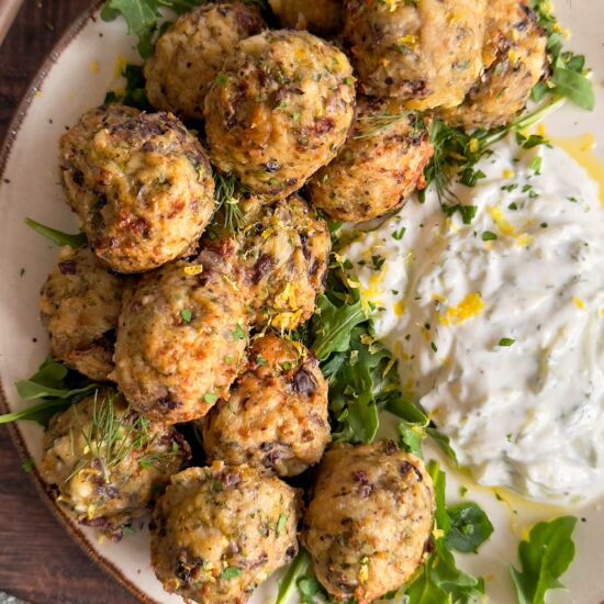 Greek Chicken Meatballs - Recipe photo by Hip Hip Gourmet