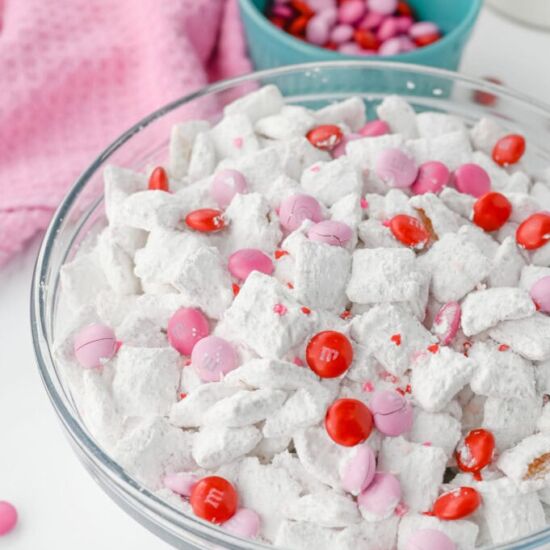 Valentine Puppy Chow - Recipe photo by The Cookin Chicks