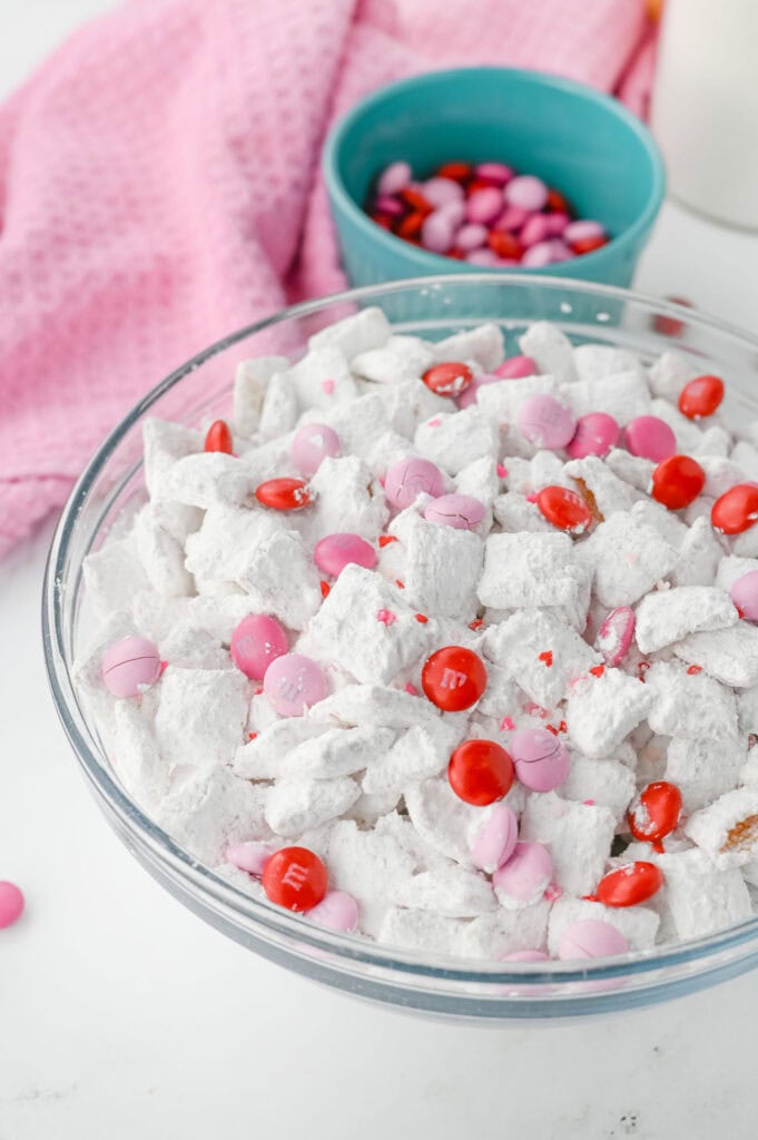 Valentine Puppy Chow - Recipe photo by The Cookin Chicks