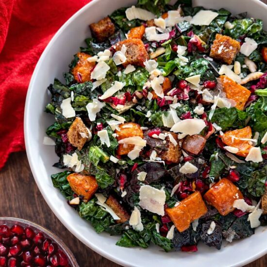 Winter Kale Panzanella Salad - Recipe photo by Meredith