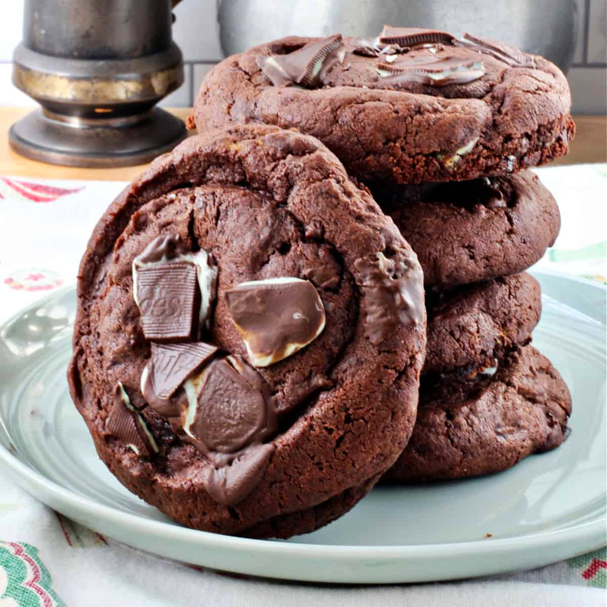 Chocolate Mint Chip Cookies - Recipe photo by karenskitchenstories