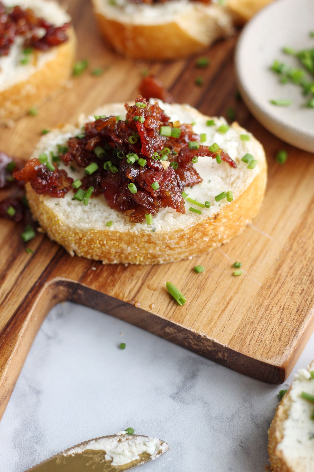 Bourbon Bacon Jam Crostini - Recipe photo by Ereese