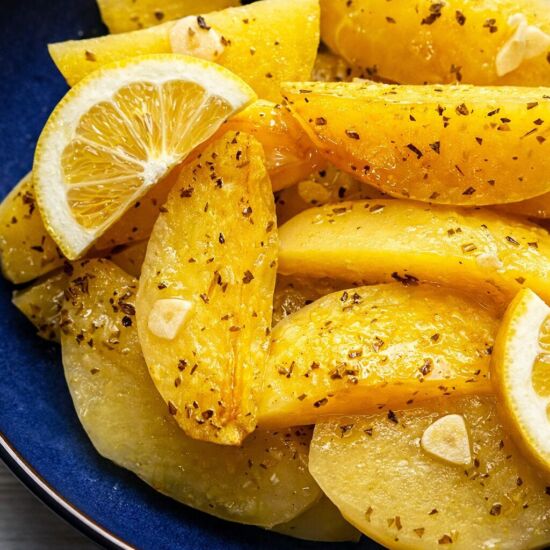 Greek Lemon Potatoes - Recipe photo by Meredith