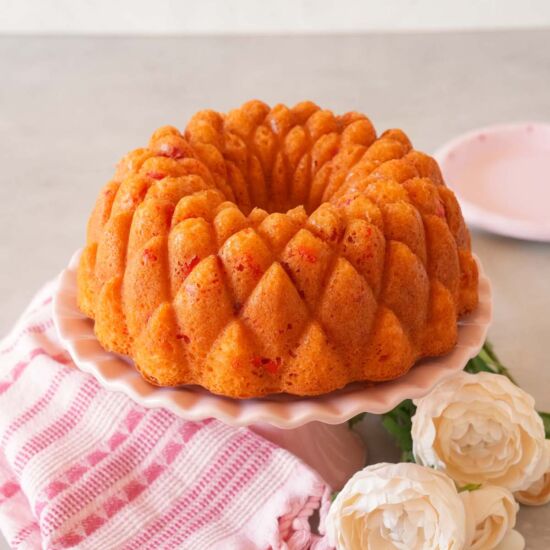 Easy Maraschino Cherry Bundt Cake - Recipe photo by SizzlingEats
