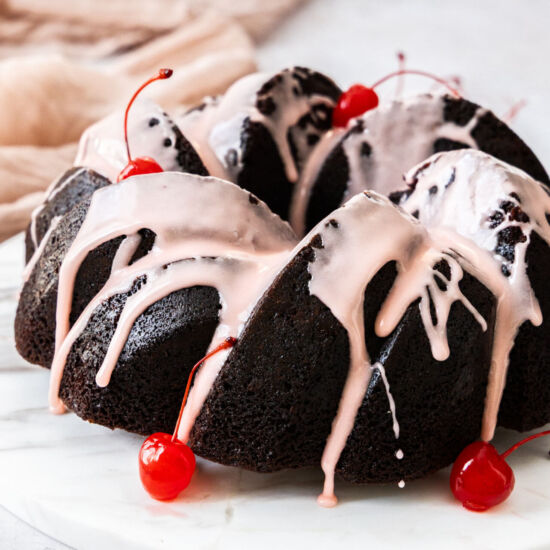 Cherry Chocolate Bundt Cake - Recipe photo by sugarsaltmagic