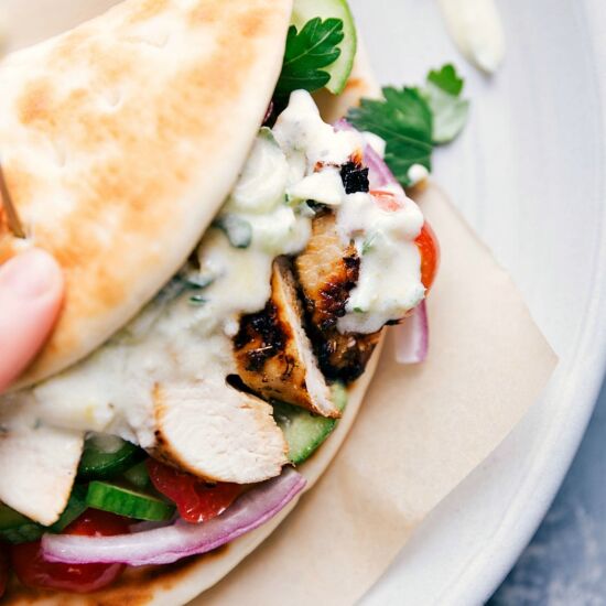 Greek Chicken Gyros - Recipe photo by chelseasmessyapron
