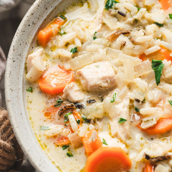 Creamy Chicken Wild Rice Soup - Recipe photo by bellyfull