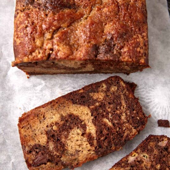 Marbled Chocolate Banana Bread - Recipe photo by Barbara Curry