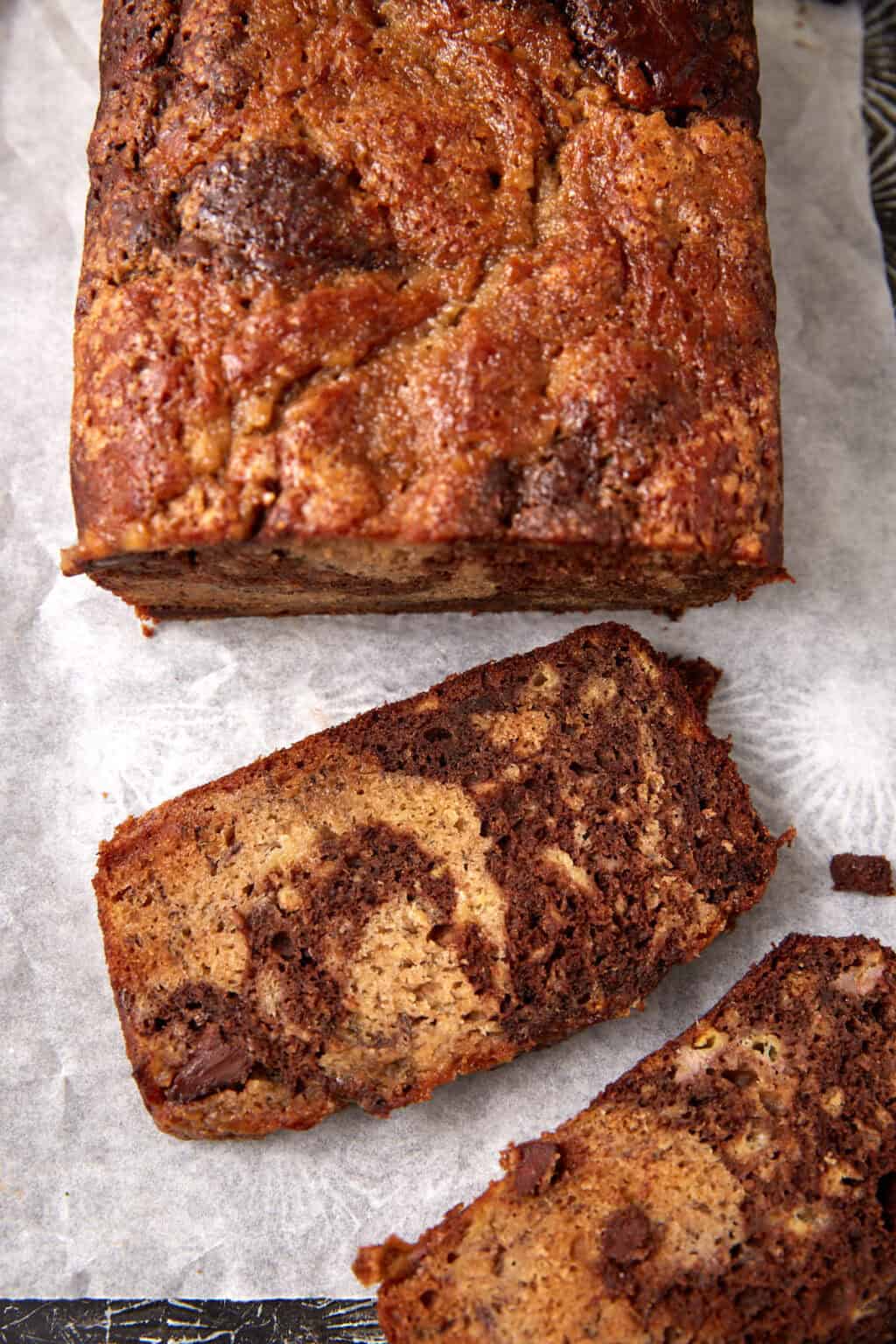Marbled Chocolate Banana Bread - Recipe photo by Barbara Curry