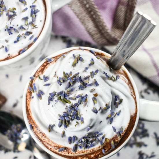 Lavender Hot Chocolate - Recipe photo by bastecutfold