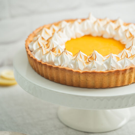 Lemon Curd Tart with Swiss Meringue - Recipe photo by Baking With Butter