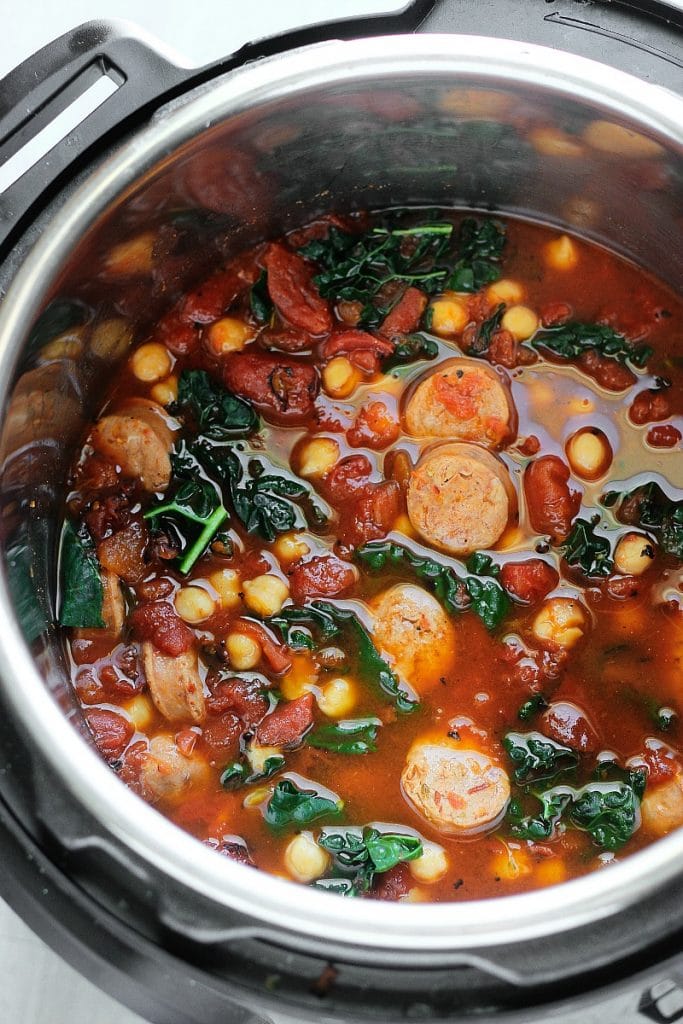Sausage and Chickpea Stew - Recipe photo by Garden in the kitchen