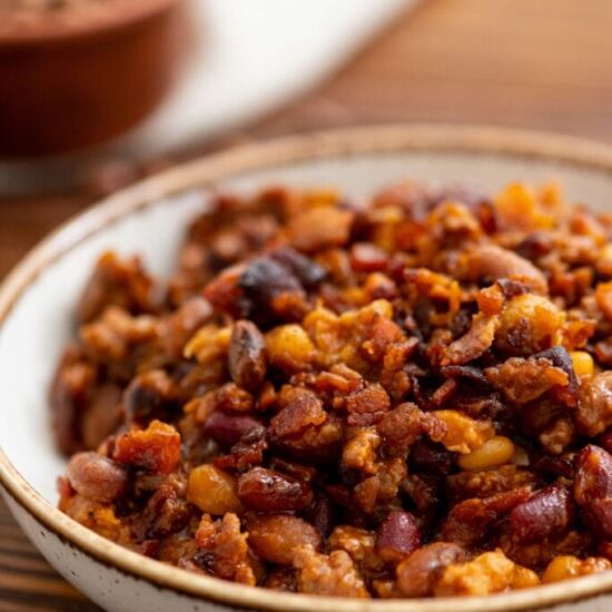 Cowboy Beans - Recipe photo by The Cookin Chicks