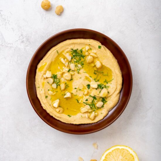 Macadamia Nut hummus - Recipe photo by Love Macadamia
