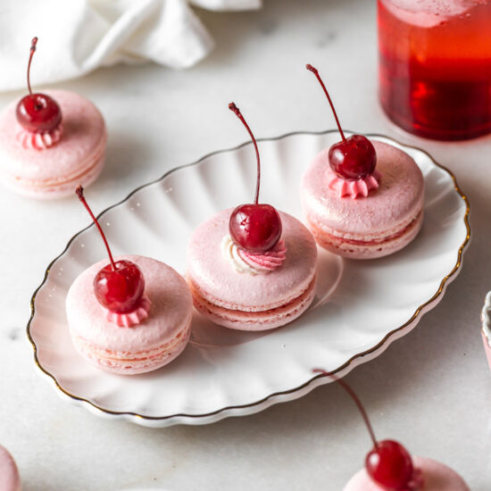 Shirley Temple Macarons - Recipe photo by poshlittledesigns