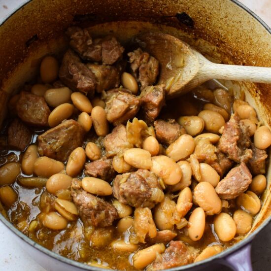 Slow Cooked Pork with Butter Beans - Recipe photo by missrachelphipps