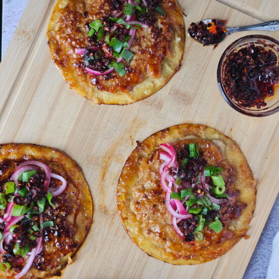 Chicken Smashed Dumpling Tacos - Recipe photo by Megans meals