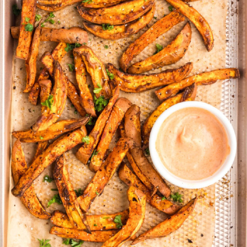 Oven-Baked Sweet Potato Fries - Recipe photo by KitchenDivas