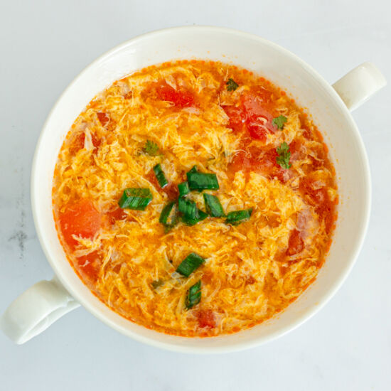 Best Ever Tomato Egg Drop Soup - Recipe photo by Priyanka DK