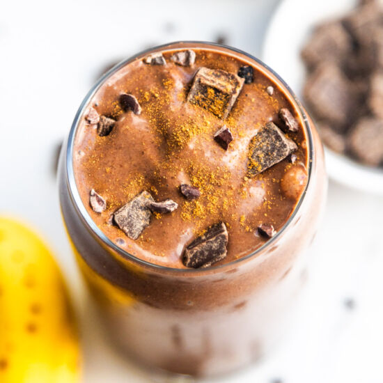 Chocolate PB Banana Smoothie - Recipe photo by becoming you with julie