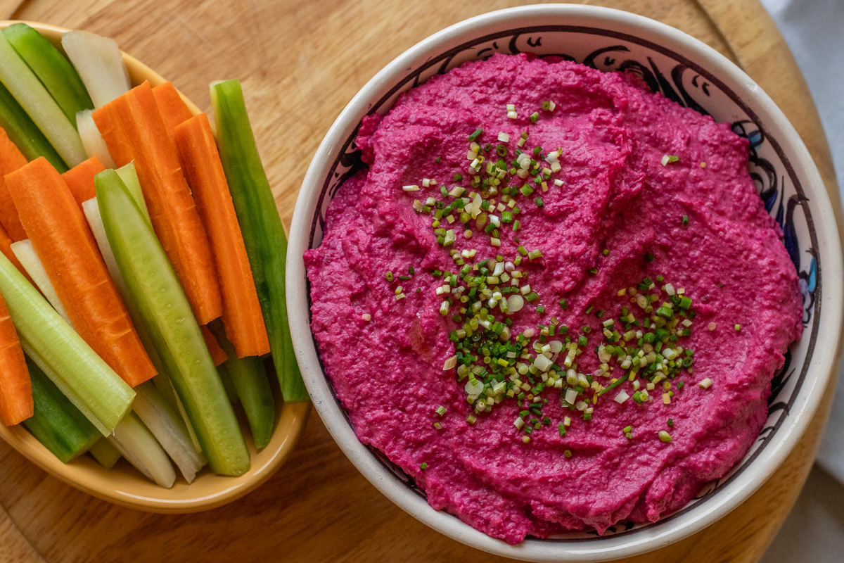 Beet Hummus - Recipe photo by Cooking Gorgeous