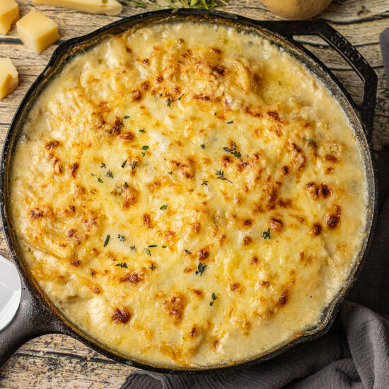 Cast Iron Scalloped Potatoes - Recipe photo by feedingyourfam