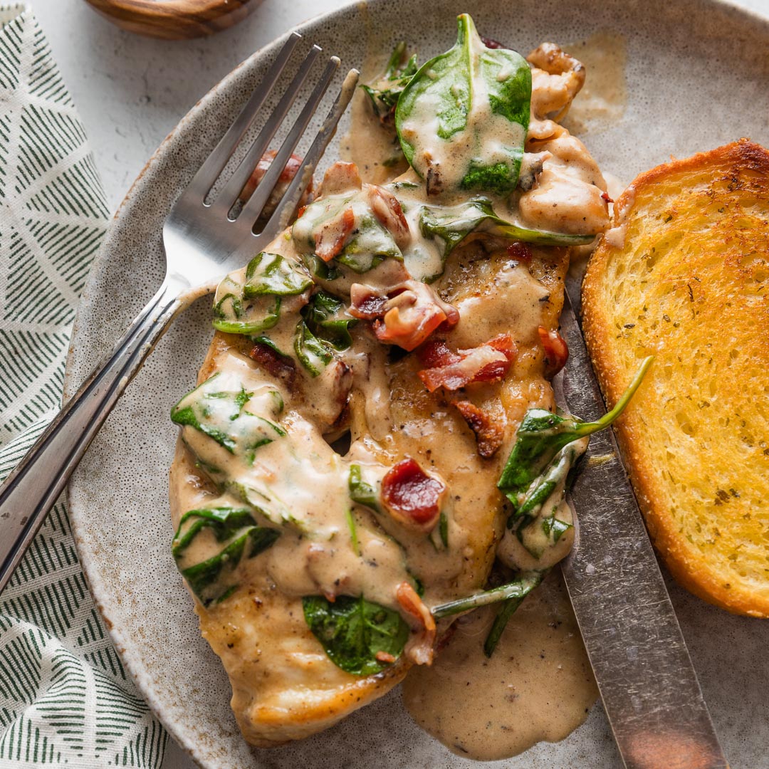 Balsamic Chicken with Spinach - Recipe photo by nourishandfete