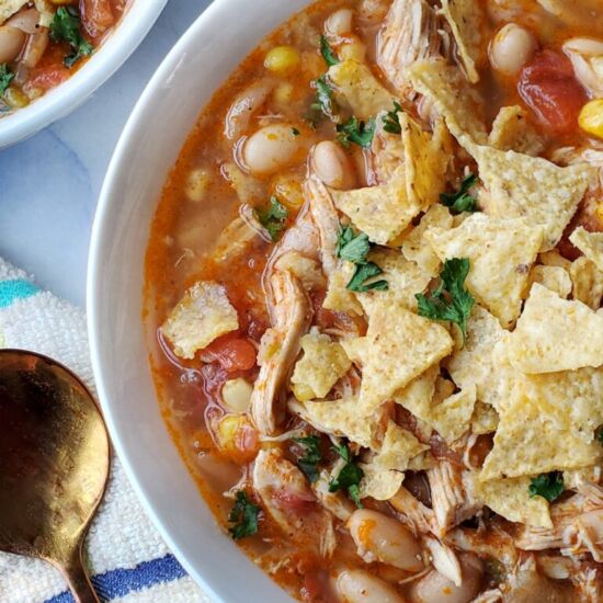 Easy Chicken Tortilla Soup - Recipe photo by Thriving Gluten Free