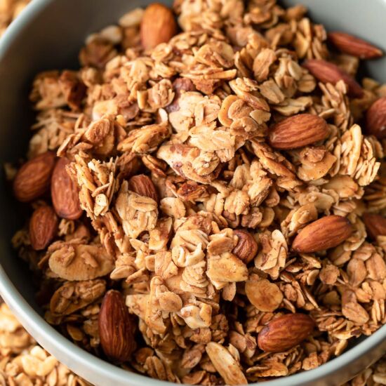 Maple Almond Granola - Recipe photo by peasandcrayons